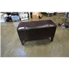 Image 2 : LEATHER LOOK OTTOMAN