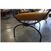 Image 9 : WOOD METAL BASE DINING TABLE WITH 4 METAL FRAME CHAIRS