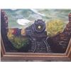 Image 2 : TRAIN OIL PAINTING ON CANVAS