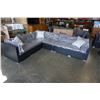 Image 1 : BRAND NEW PREMIUM OUTDOOR GIANT L SECTIONAL W/ DARK GREY CUSHIONS AND 3 ACCENT PILLOWS - RETAIL $219