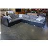 Image 3 : BRAND NEW PREMIUM OUTDOOR GIANT L SECTIONAL W/ DARK GREY CUSHIONS AND 3 ACCENT PILLOWS - RETAIL $219