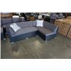 Image 1 : BRAND NEW PREMIUM OUTDOOR SMALL L SECTIONAL W/ DARK GREY CUSHIONS AND 2 ACCENT PILLOWS MINOR WICKER 