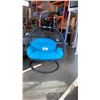 Image 1 : BRAND NEW BLUE CUSHION DOUBLE HANGING EGG CHAIR - RETAIL $1969 W/ FOLDABLE FRAME, POWDER COATED STEE