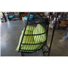Image 3 : BRAND NEW GREEN CUSHION DOUBLE HANGING EGG CHAIR - RETAIL $1969 W/ FOLDABLE FRAME, POWDER COATED STE