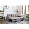 Image 1 : BRAND NEW PULL OUT SOFA BED RETAIL $1199 GREY FABRIC W/ STORAGE  83" X 52"