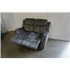 Image 9 : BRAND NEW MODERN VELVET 3 PIECE SOFA SET W/ DROP DOWN CONSOLE AND ROCKING RECLINER - RETAIL $2899