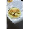Image 2 : HAND PAINTED FENTON PLATE AND CLOCK - BOTH SIGNED