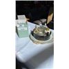 Image 1 : TRAY OF PERFUME, AVON CAT CREAM AND SUGAR, CHINA PLATES