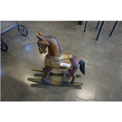 WOOD ROCKING HORSE DECORATION - APPROX 22 INCHES TALL