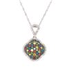 Image 1 : 14Kt Gold With 1.00Ct Multi Color Natural Diamonds Pendant With 14Kt Gold Chain