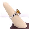 Image 3 : 14Kt Gold 3.60Ct Multi Faceted Citrene & 0.30Ct Natural Diamonds Ring.