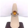 Image 3 : 14Kt Gold 5.00Ct Oval Citrene & 0.40Cts Natural Diamonds Ring.