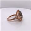 Image 3 : 14Kt Gold 8.57Ct Multi Faceted Green Amethyst & 0.65Cts Natural Diamonds Ring
