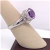 Image 4 : 14Kt Gold 7.34Ct Multi Faceted Amethyst & 0.28Cts Natural Diamonds Ring