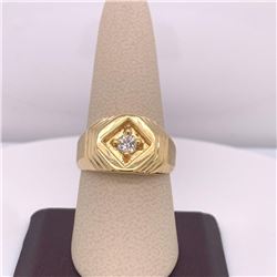 14Kt Gold Mens 0.35Ct Natural Diamond Ring