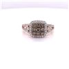 Image 3 : 14Kt Gold 1.04Cts Choco & White Natural Diamonds Ring