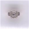 Image 1 : 14Kt Gold Natural Diamonds Ring 1.15Cts Round, Emerald Cut & Princess Cut Diamonds