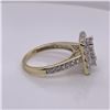 Image 2 : 14Kt Gold Natural Diamond Ring With Band 2.00Cts Princess Cut & Round Diamonds