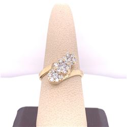 14Kt Gold Natural Diamonds Ring 0.75Cts Round Diamonds