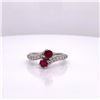 Image 1 : 14Kt Gold. Natural 0.88Ct Ruby & 0.40Ct Diamonds Ring