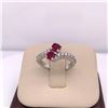 Image 2 : 14Kt Gold. Natural 0.88Ct Ruby & 0.40Ct Diamonds Ring