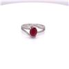 Image 1 : 14Kt Gold. Natural 1.05Ct Ruby & 0.34Ct Diamonds Ring