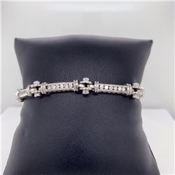 14Kt Gold. Natural 1.25Ct Diamond Bracelet