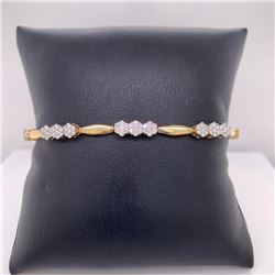 14Kt Gold. Natural 2.00Ct Diamond Bracelet