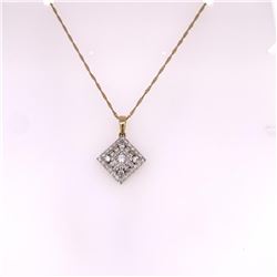 14Kt Gold. Natural 0.91Ct Diamond Pendant