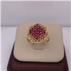 Image 1 : 14Kt Gold. Natural 1.00Ct Rubies & 0.10Ct Diamond Ring.