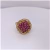 Image 3 : 14Kt Gold. Natural 1.00Ct Rubies & 0.10Ct Diamond Ring.