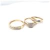 Image 2 : 10Kt Gold. Natural 0.08Ct Diamonds Rings
