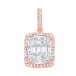 14Kt Diamond Pendant 0.50Ct Total Weight Diamonds