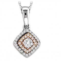 14kt Two tone Diamond Pendant 0.20Ct Total Weight Diamond