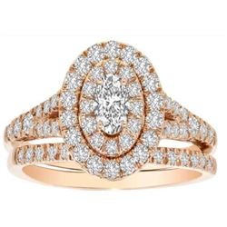 14kt Diamind Ring with FREE Band1.00Ct Total Weight Diamonds