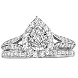 14kt Diamond Ring with FREE Band 0.96Ct Total Weight Diamonds