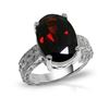 Image 1 : Genuine 6 ctw Garnet Ring 14KT White Gold - REF-129K6V