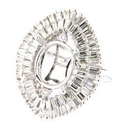 2.19 CTW Diamond Semi Mount Ring 14K White Gold - REF-221X7R