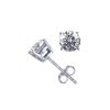 Image 1 : 14K White Gold 1.04 ctw Natural Diamond Stud Earrings - REF-141A9V