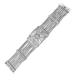 3.34 CTW Diamond Bracelet 18K White Gold - REF-553Y6X