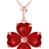 Image 1 : Genuine 3.6 ctw Ruby Necklace 14KT Rose Gold - REF-52K2V