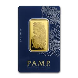 Genuine 1 oz 0.9999 Fine Gold Bar - PAMP Suisse Veriscan