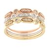 Image 1 : 0.45 CTW Diamond Band Ring 14K Tri-Color Gold - REF-62W3H