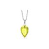 Image 1 : Genuine 9.05 ctw Lemon Quartz & Diamond Necklace 14KT White Gold - REF-21N9R