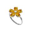Image 1 : Genuine 2.22 ctw Citrine & Diamond Ring 14KT White Gold - REF-35Y9F