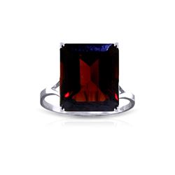 Genuine 7 ctw Garnet Ring 14KT White Gold - REF-50P2H