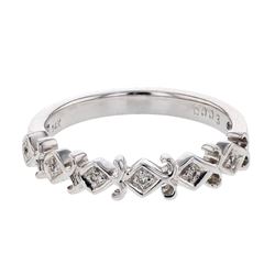 0.03 CTW Diamond Band Ring 14K White Gold - REF-21Y4X