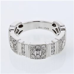 0.75 CTW Diamond Ring 18K White Gold - REF-103N2Y