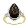 Image 1 : 5.55 CTW Quartz & Diamond Ring 10K Yellow Gold - REF-34R8H