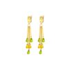 Image 1 : Genuine 7.3 ctw Peridot & Citrine Earrings 14KT Yellow Gold - REF-62A3K